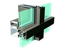 140-150系列明框隔热节能玻璃幕墙结构图(穿条)