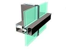 国家专利智慧“挂钩式”横明竖隐中空玻璃幕墙结构图（65mm）